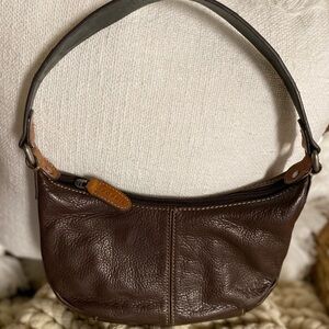 🔥Fossil University of Texas Leather Purse With Beautiful Strap